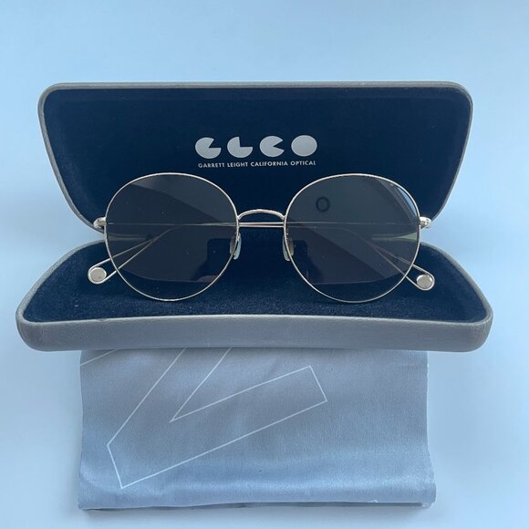 Rare Garrett Leight - Gold Sunglasses, Olive Gradient T54 - Perfect Unworn - Picture 1 of 5